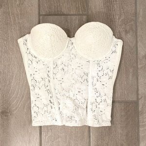 White, lace corset